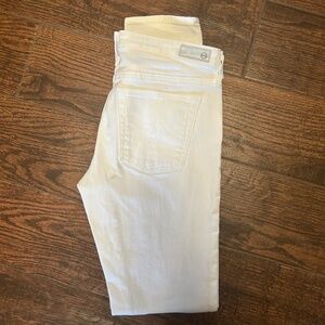 AG The Prima, Mid-rise Cigarette white Jeans